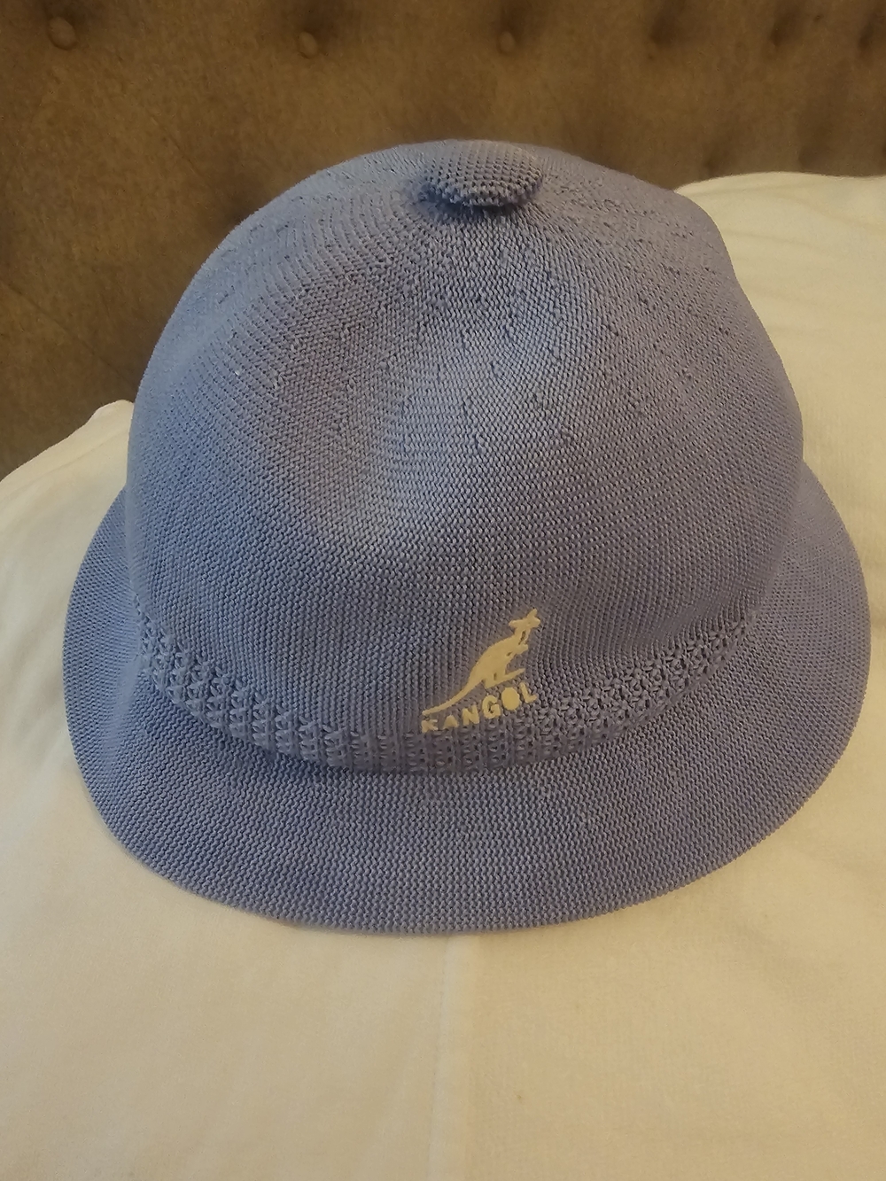 Kangol Light Blue Tropic casual Bucket Hat Size Small Excellent Condition Unisex - Picture 2 of 6